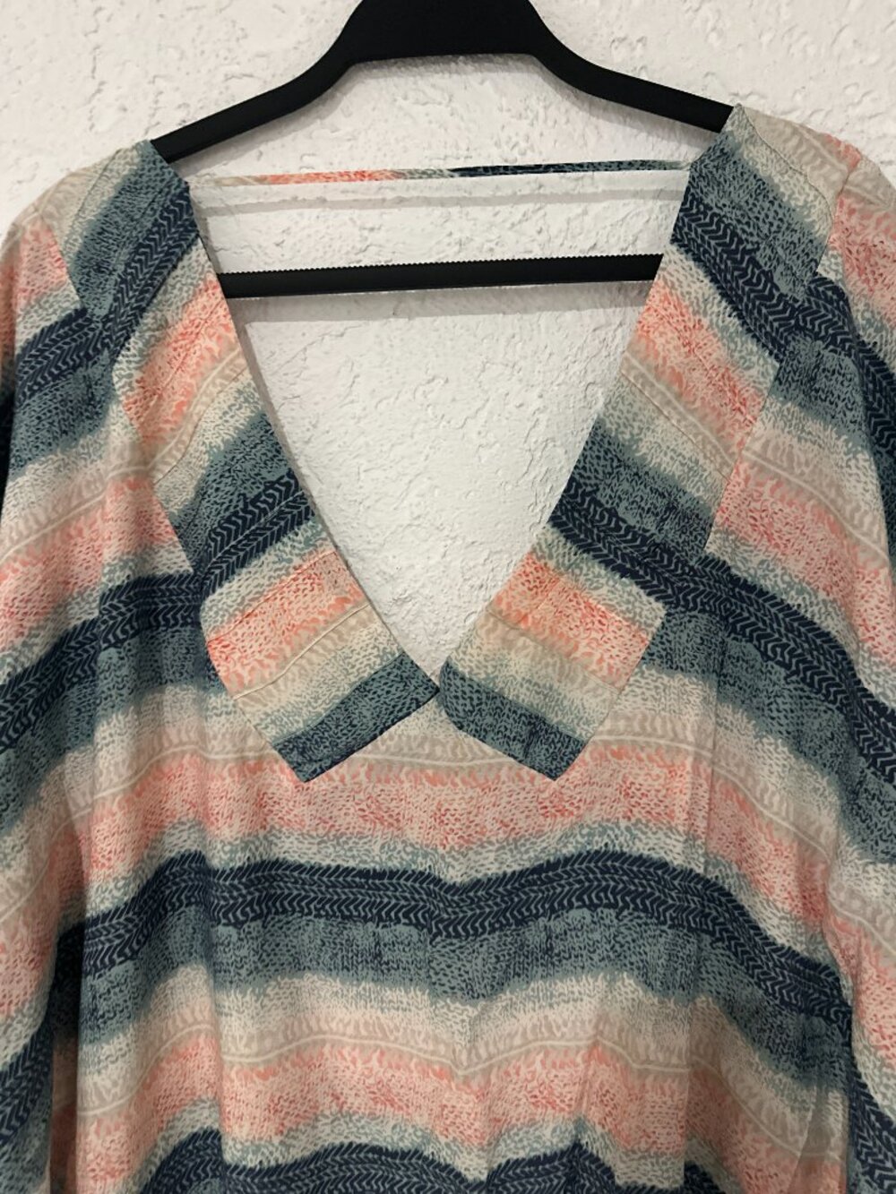 Vix Paula Hermanny Striped Caftan Beach Cover-Up Tunic S 100% Rayon View 3